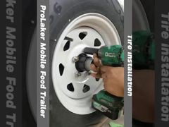 Tire installation for Mobile Food Trailer