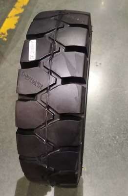 টেকসই অ্যান্টি-স্লিপ 125/75-8 টায়ার দ্রুত সিস্টেম ফোর্কলিফ্টের জন্য সলিড টায়ার