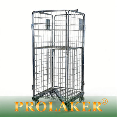 টাইপ Z গুদাম রোল কেজ কাস্টমাইজযোগ্য আকার লোড ক্ষমতা উপাদান টার্নওভারের জন্য ভাঁজযোগ্য সোজা আকৃতি